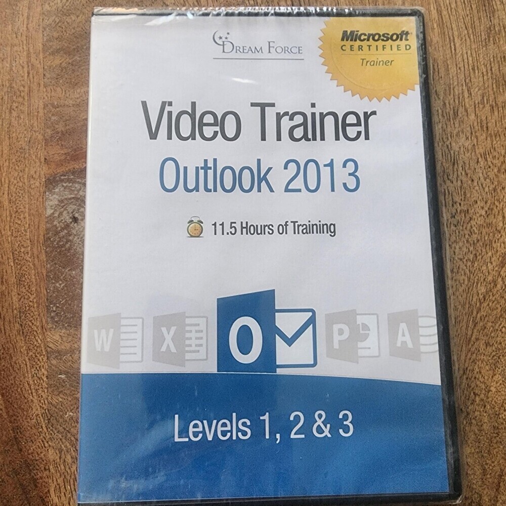 Outlook 2013 Video Trainer DVD Levels 1 2 & 3 11.5 Hrs New Sealed Dream Force